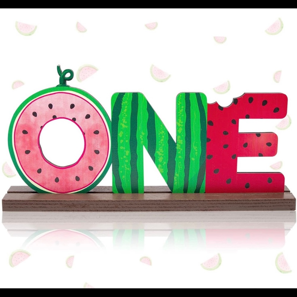 One in A Melon Wooden Sign